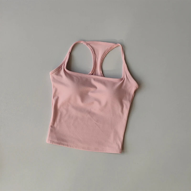 Top Yoga Fitness Vest with Chest Pad For  Summer.