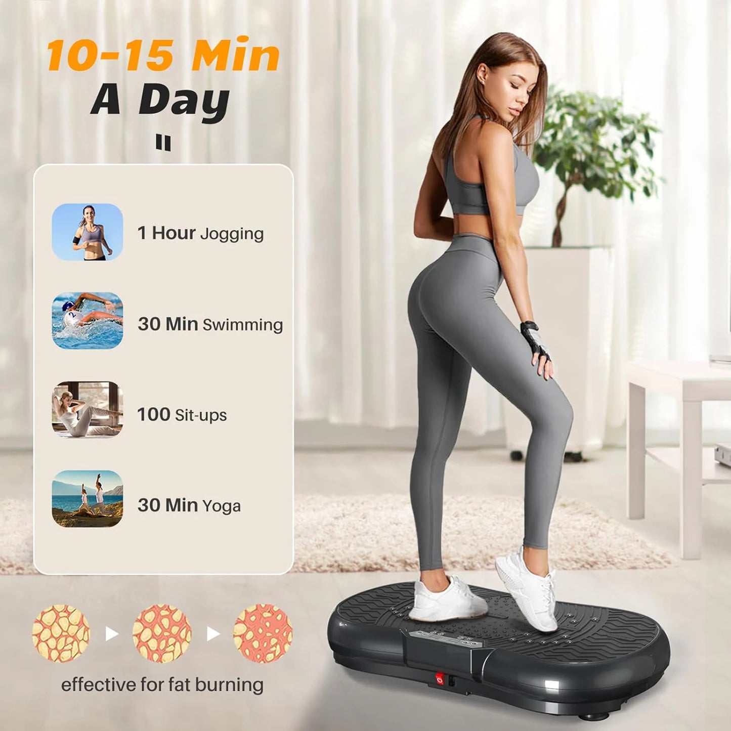 Bigzzia Vibration Plate Exercise Machine For Whole Body Workout .