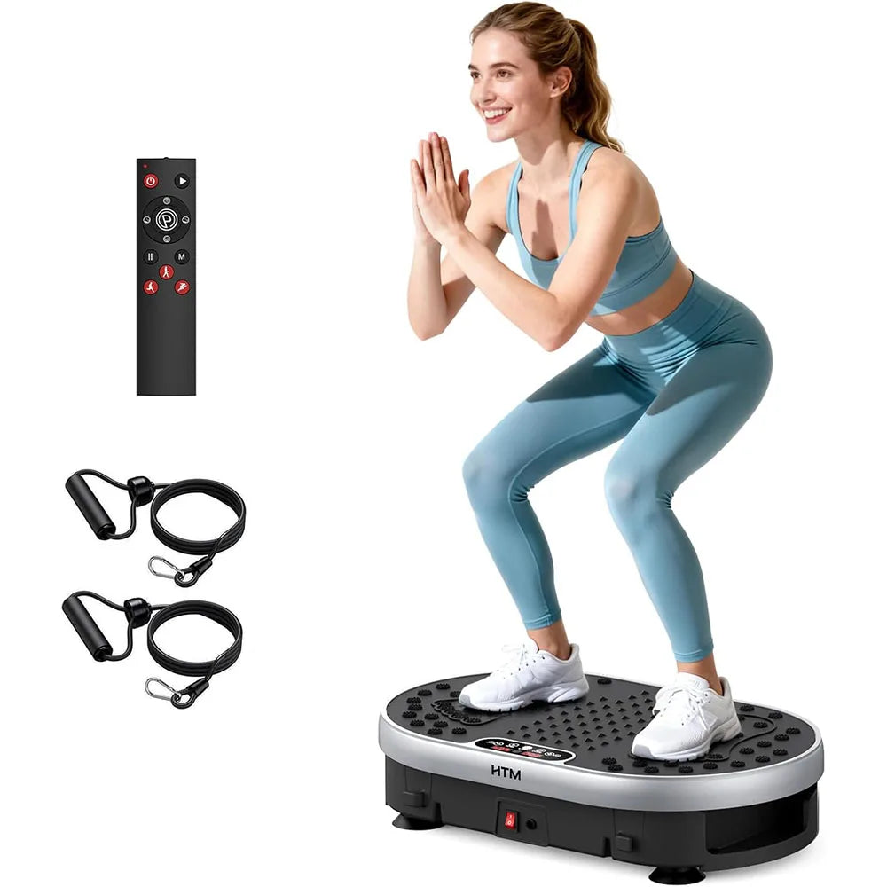HTM Vibration Plate Exercise Machine With 120 Speed Levels & 9 Preset Programs For  Home Fitness.